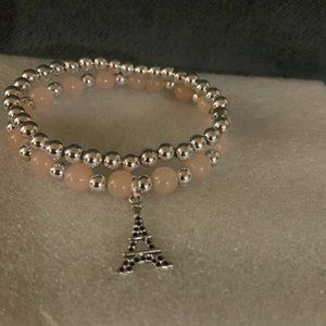 The Grace Bracelet in Pink & Silver Stainless Steel, a beautifully crafted acces